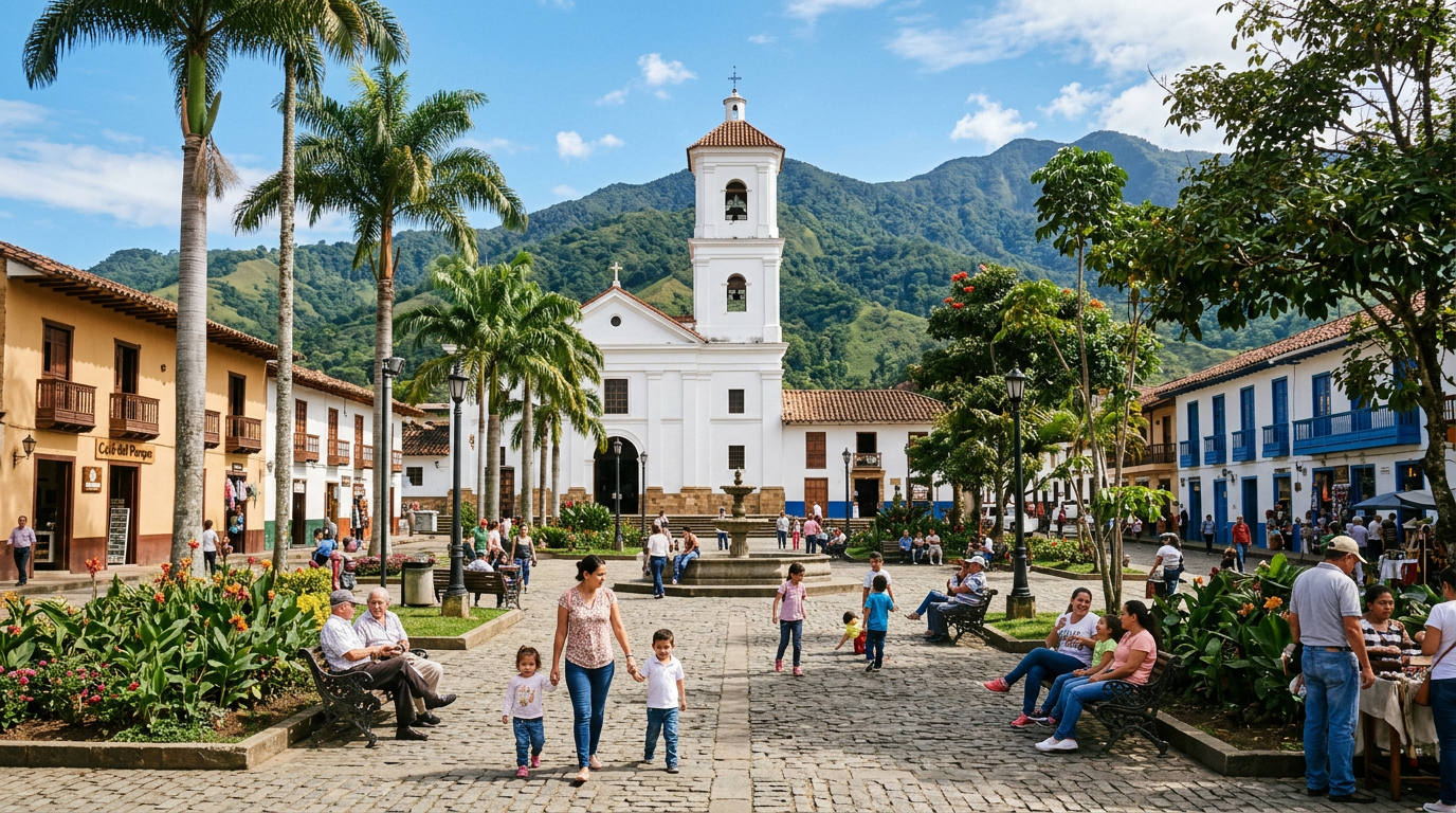 Centro urbano y montañas; Rionegro Oriente Antioquia.